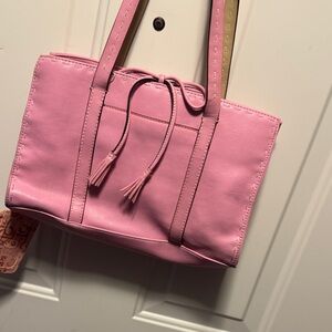 Liz Claiborne Pink Tote Bag with Tassel Detail